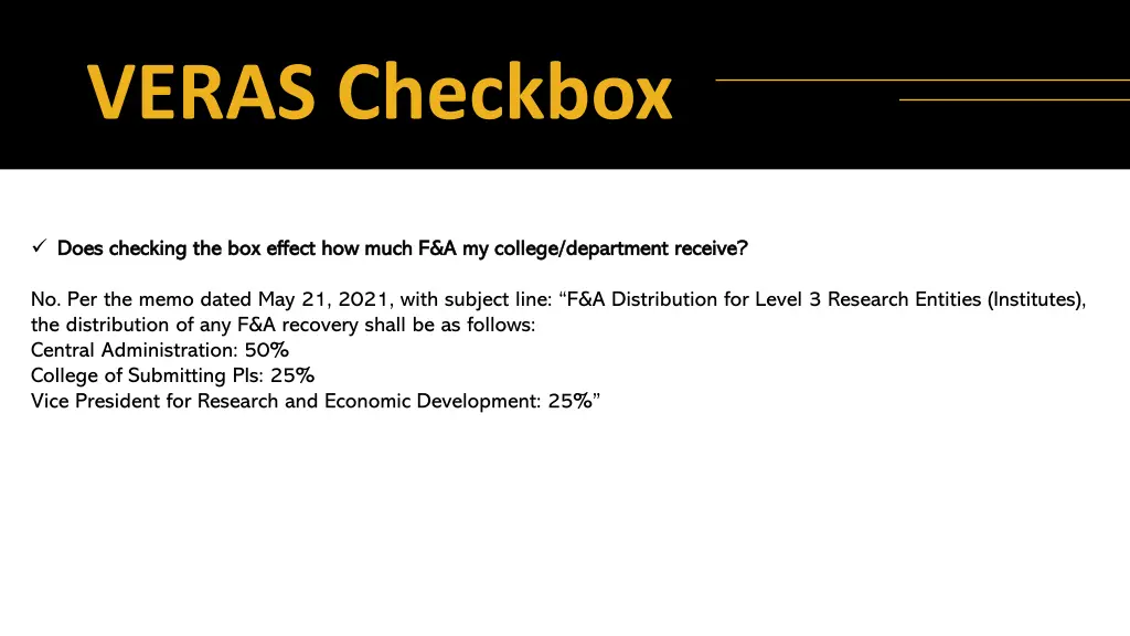 veras checkbox