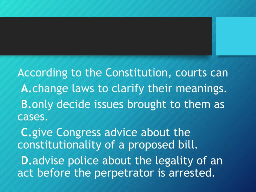 according to the constitution courts can a change