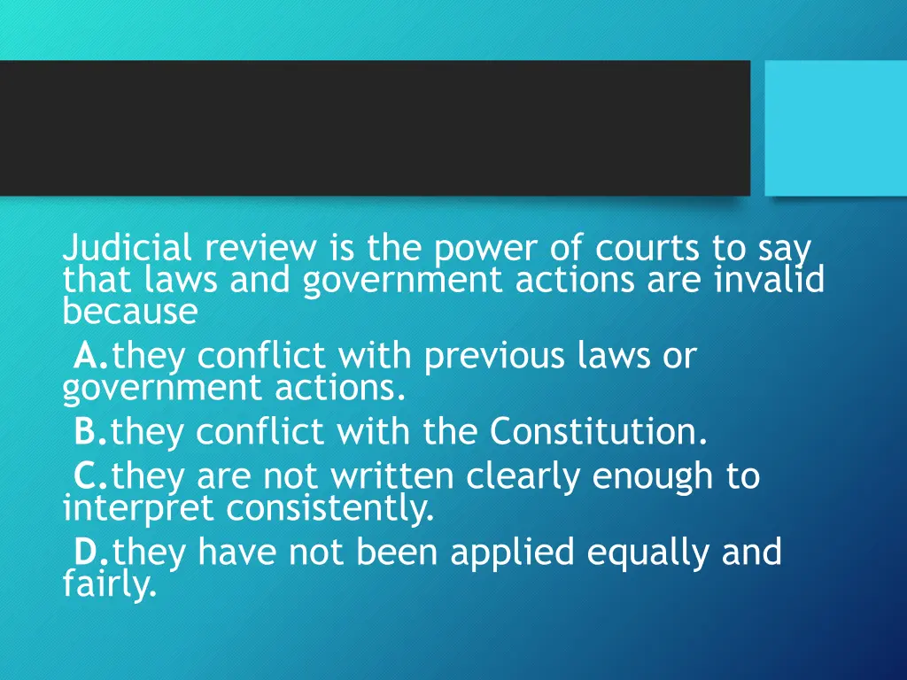 judicial review is the power of courts