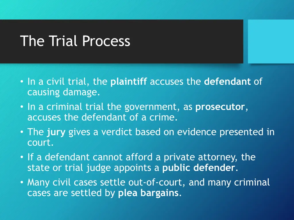 the trial process