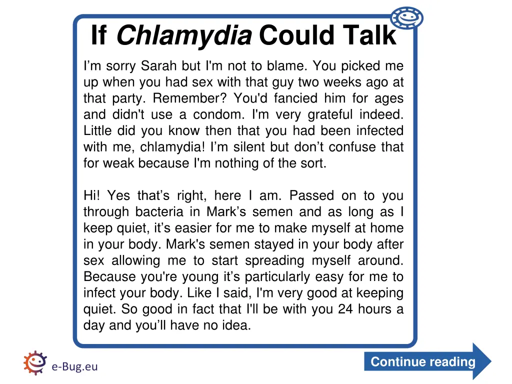 if chlamydia could talk i m sorry sarah