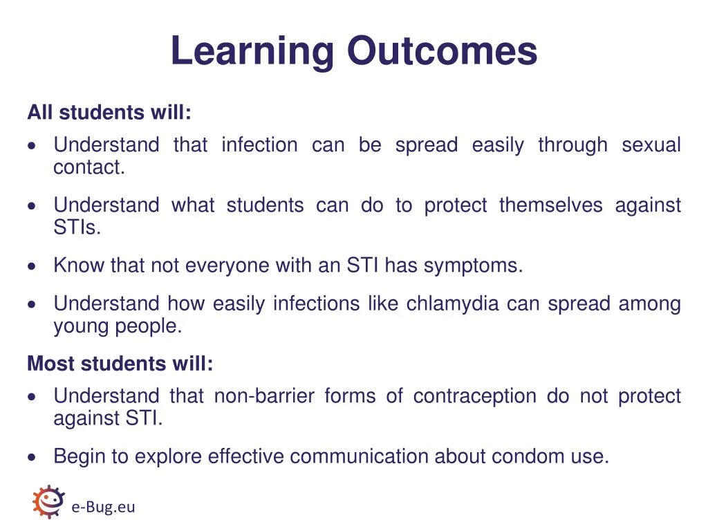 learning outcomes