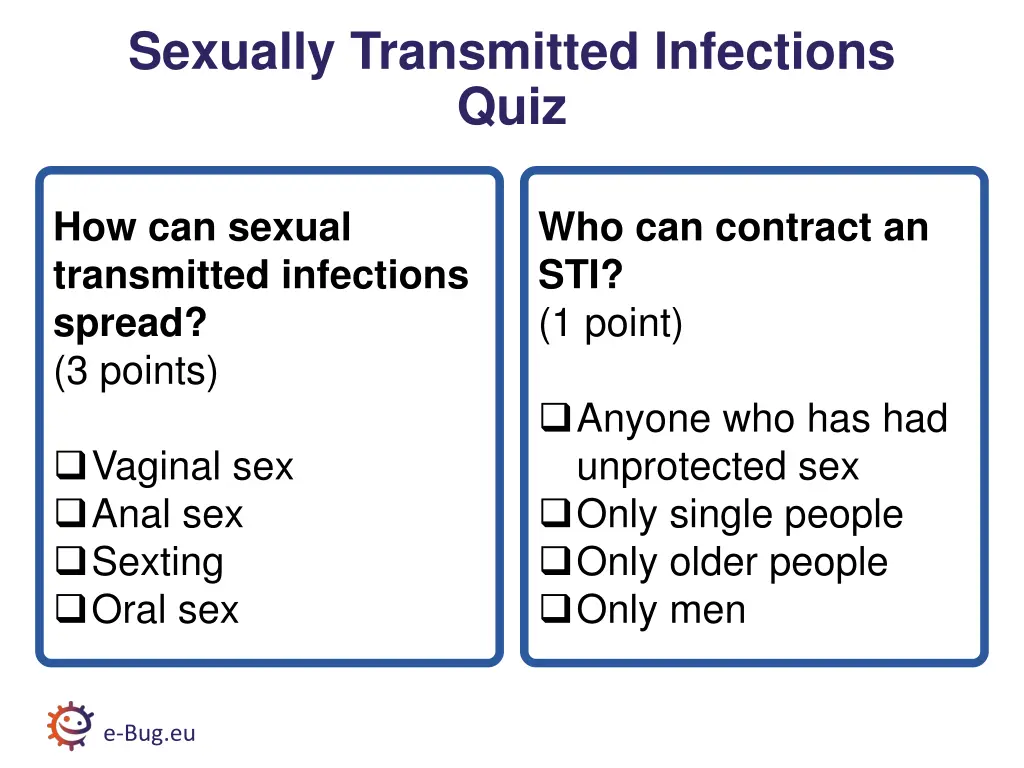 sexually transmitted infections quiz