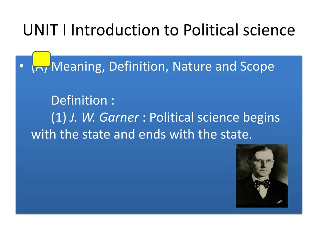 unit i introduction to political science