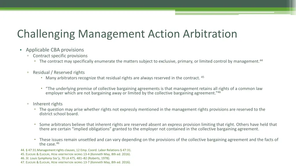 challenging management action arbitration 1