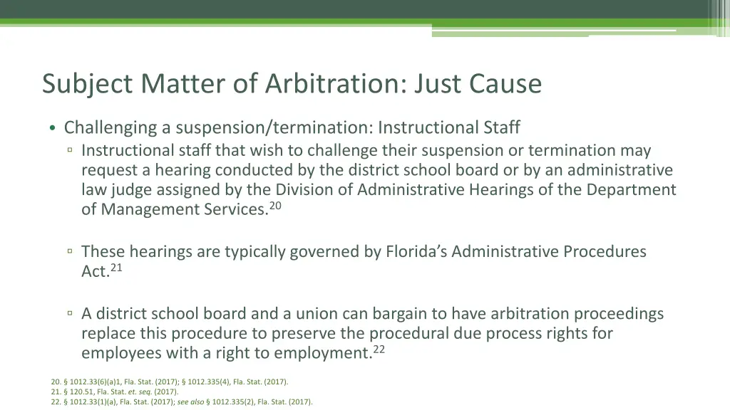 subject matter of arbitration just cause 5