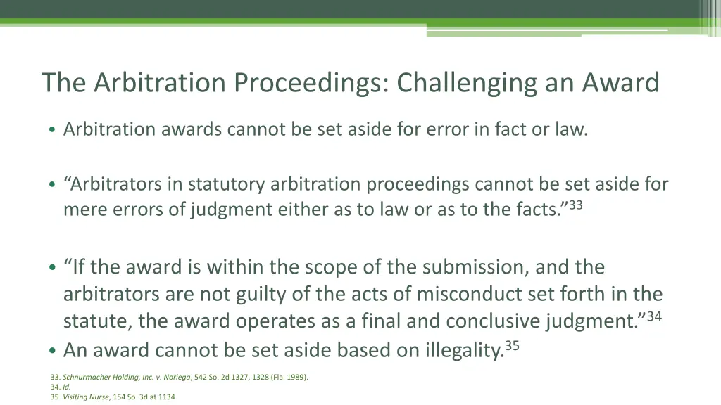 the arbitration proceedings challenging an award 4