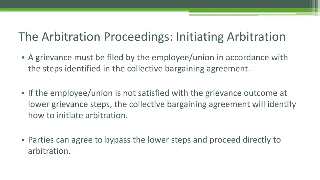 the arbitration proceedings initiating arbitration