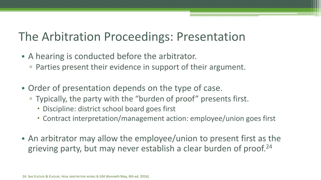 the arbitration proceedings presentation