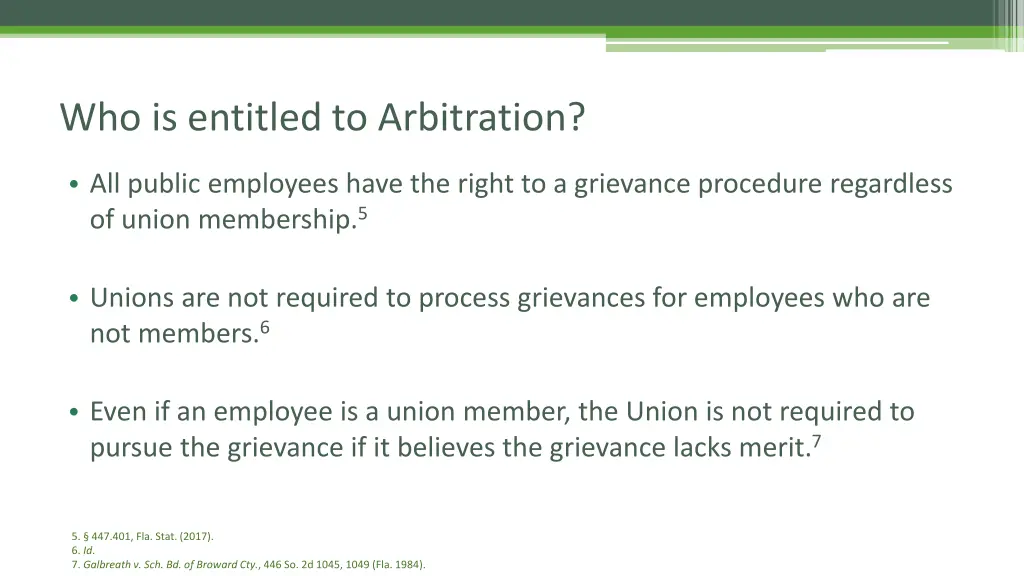 who is entitled to arbitration