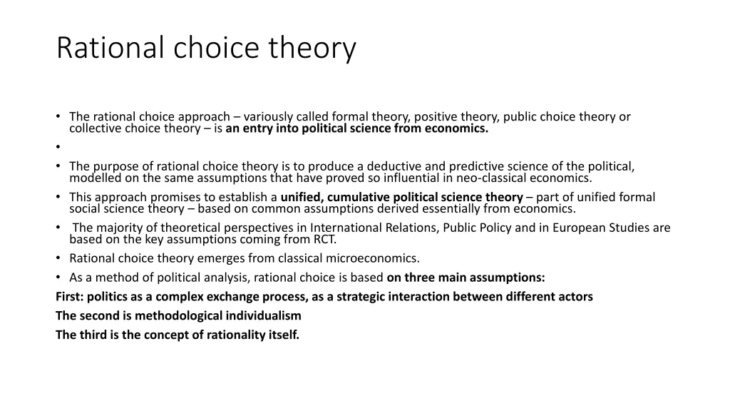 rational choice theory 1