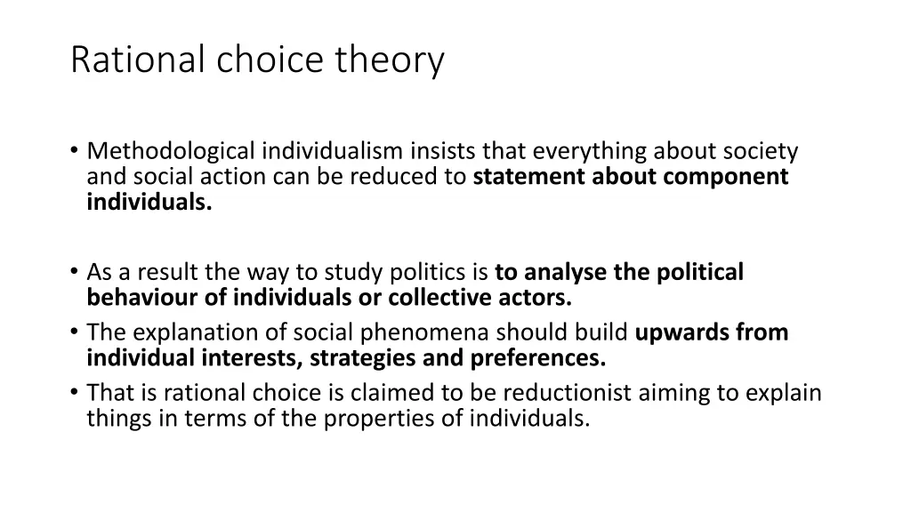 rational choice theory 2