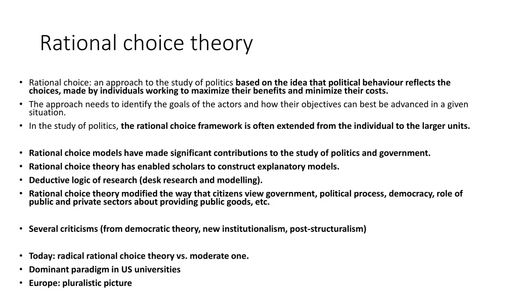 rational choice theory 6