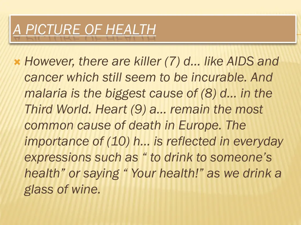 a picture of health 1