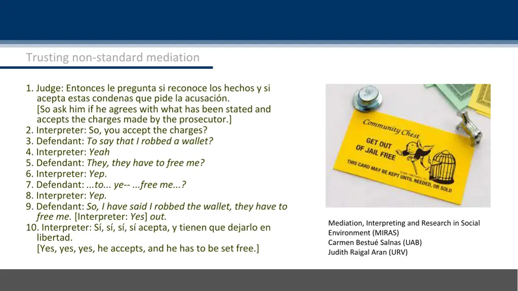 trusting non standard mediation