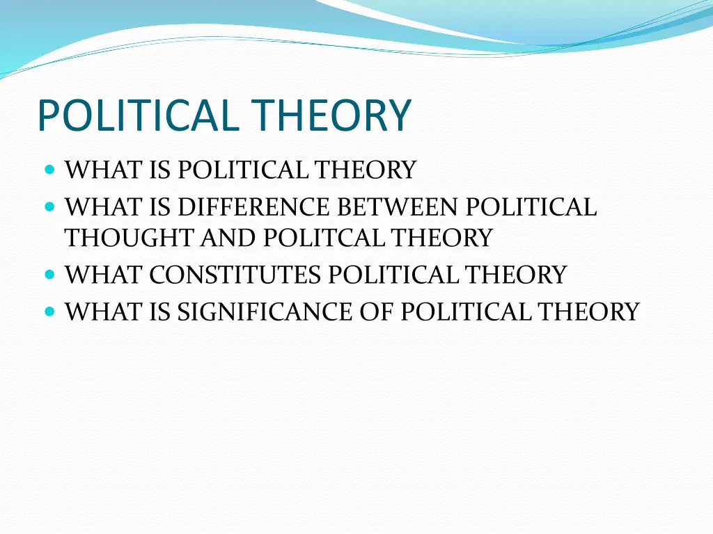 political theory