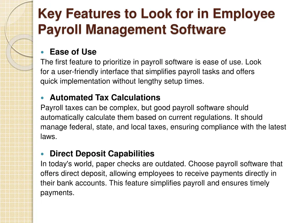 key features to look for in employee payroll 1