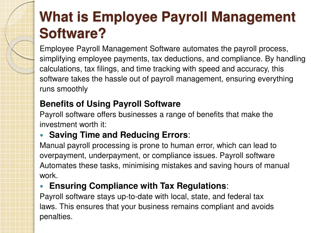 what is employee payroll management software