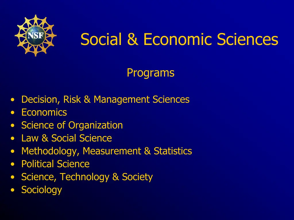 social economic sciences