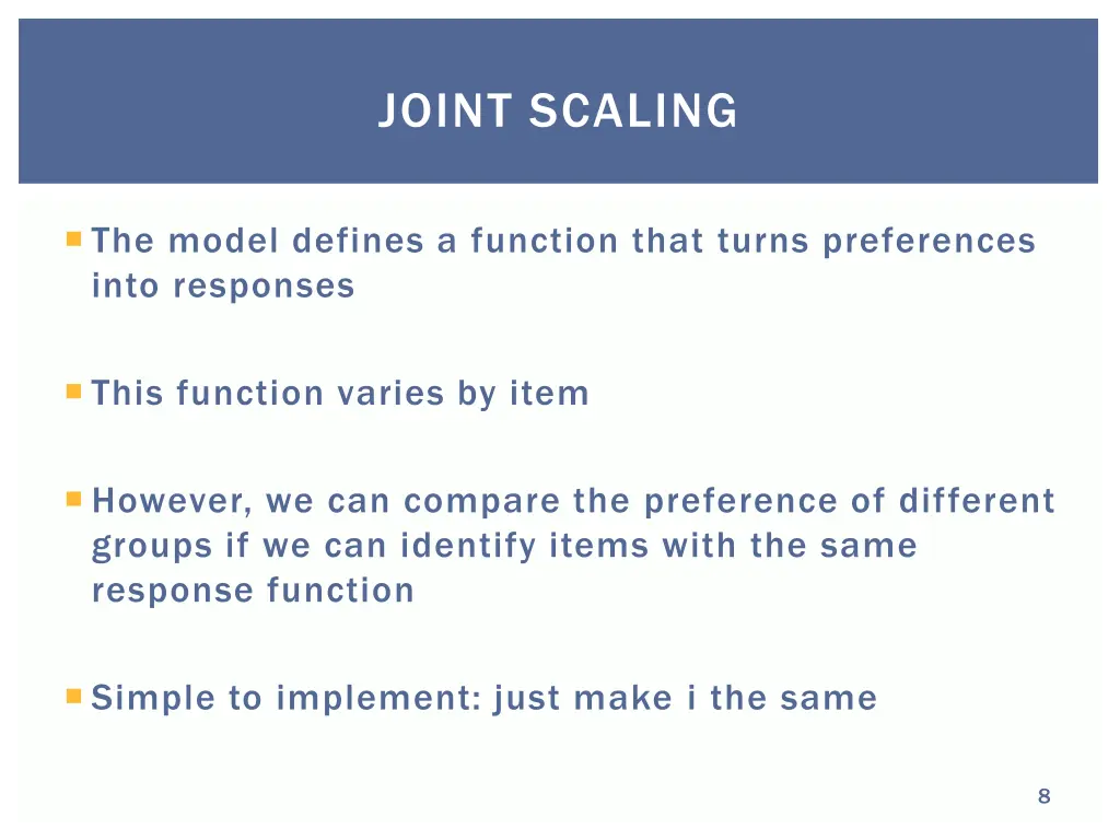 joint scaling