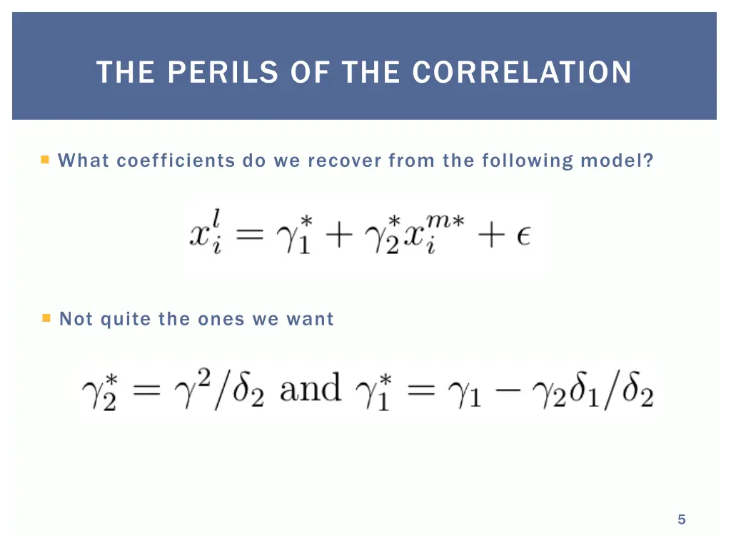 the perils of the correlation 1