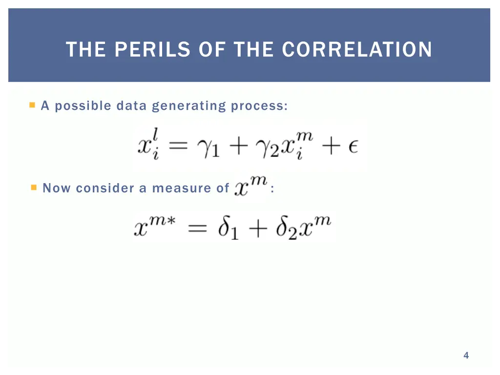 the perils of the correlation