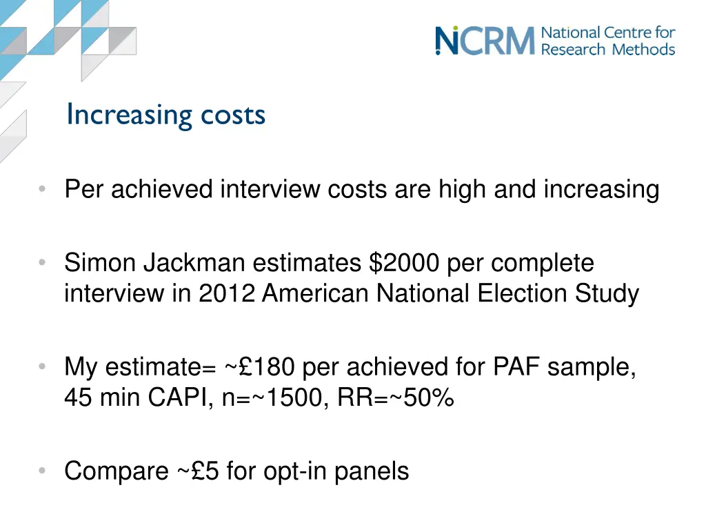 increasing costs