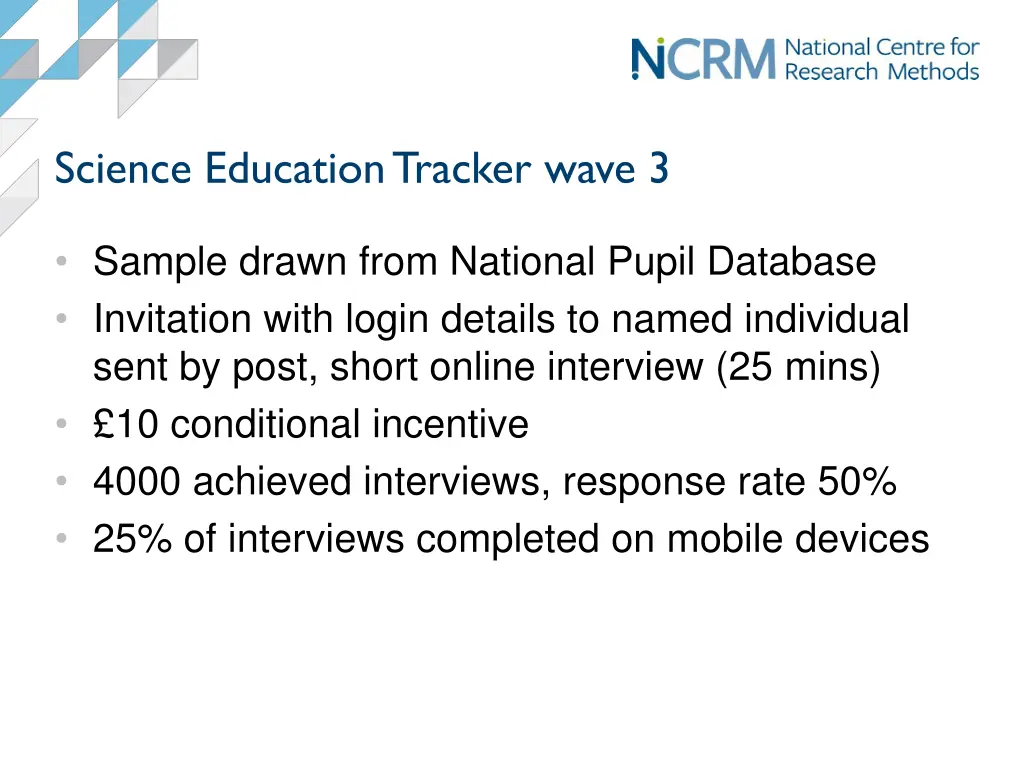 science education tracker wave 3