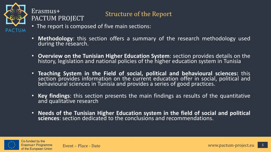 erasmus pactum project the report is composed