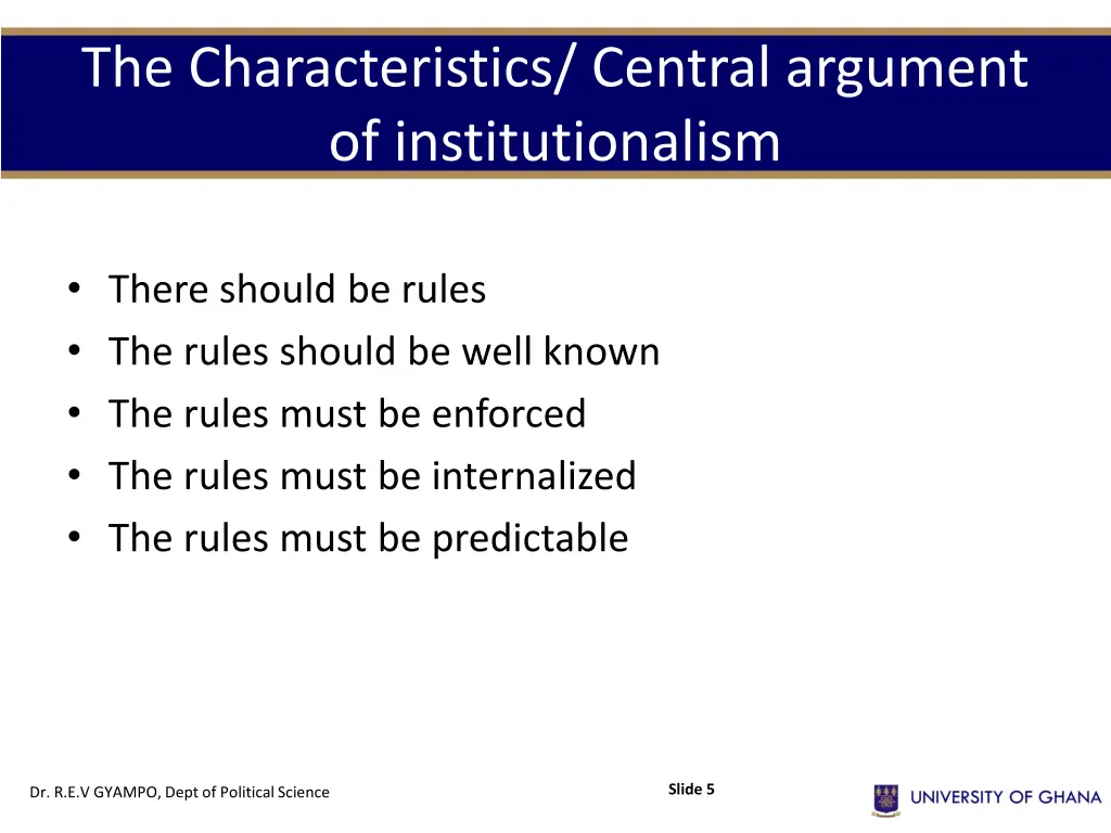 the characteristics central argument