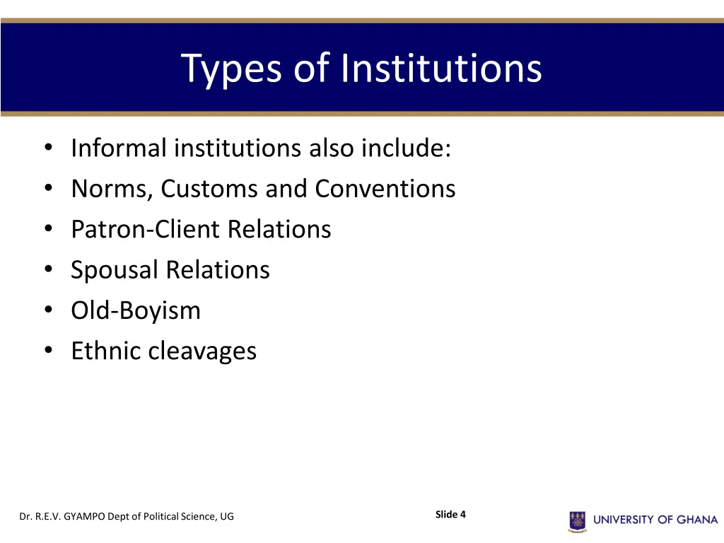 types of institutions 1