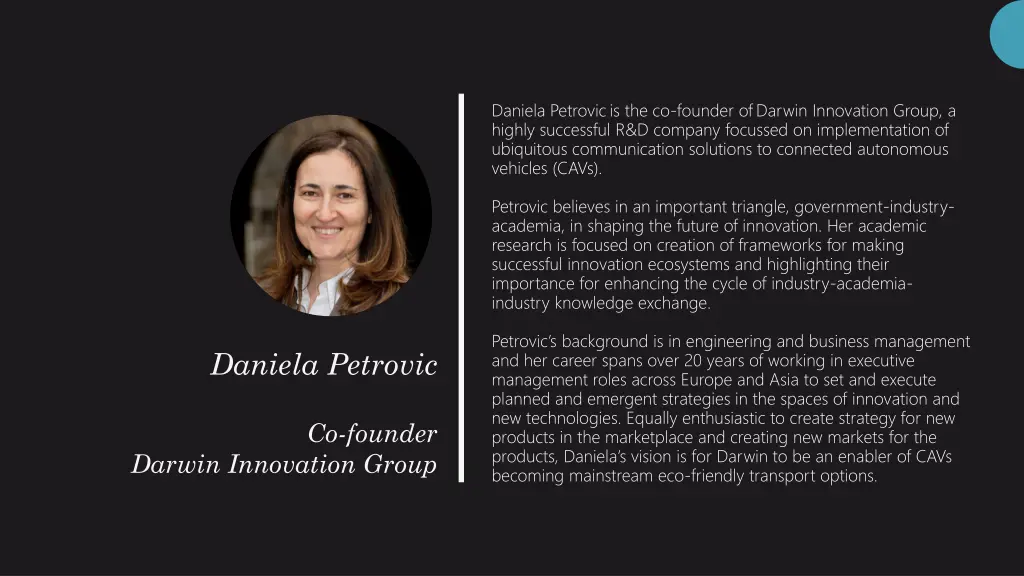 daniela petrovic is the co founder of darwin