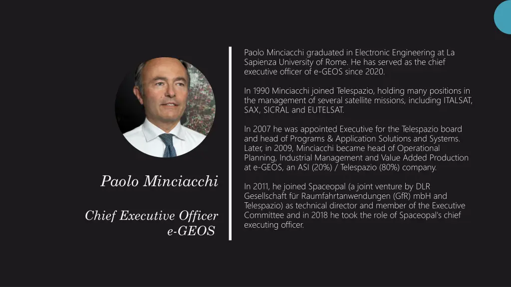 paolo minciacchi graduated in electronic