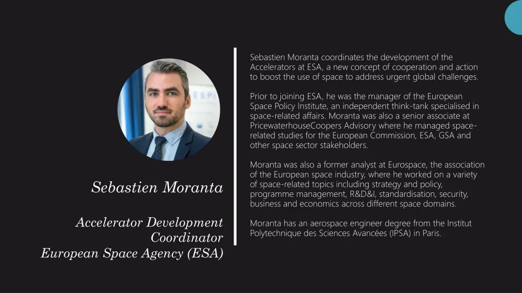 sebastien moranta coordinates the development