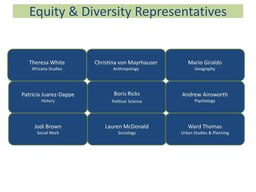 equity diversity representatives