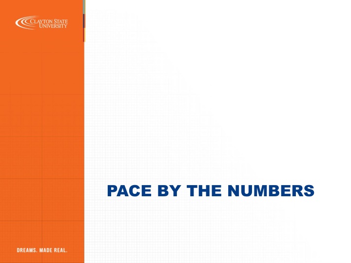 pace by the numbers