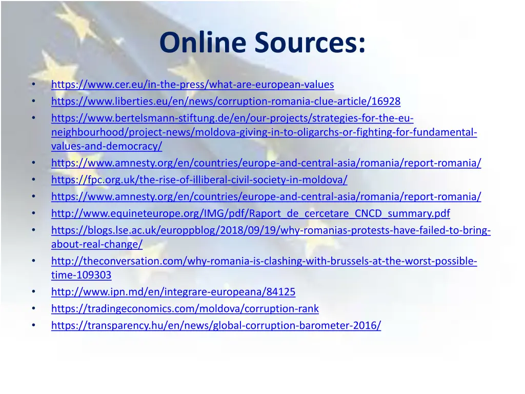 online sources