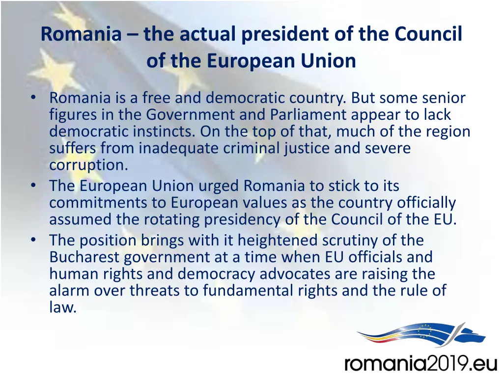 romania the actual president of the council