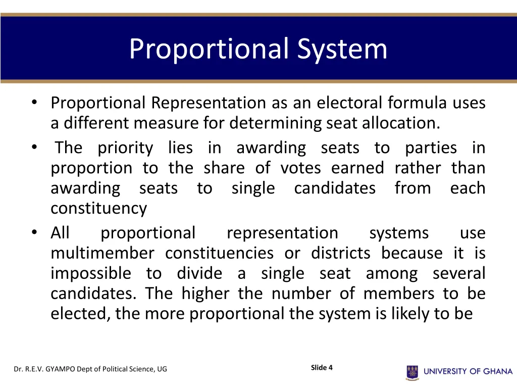 proportional system