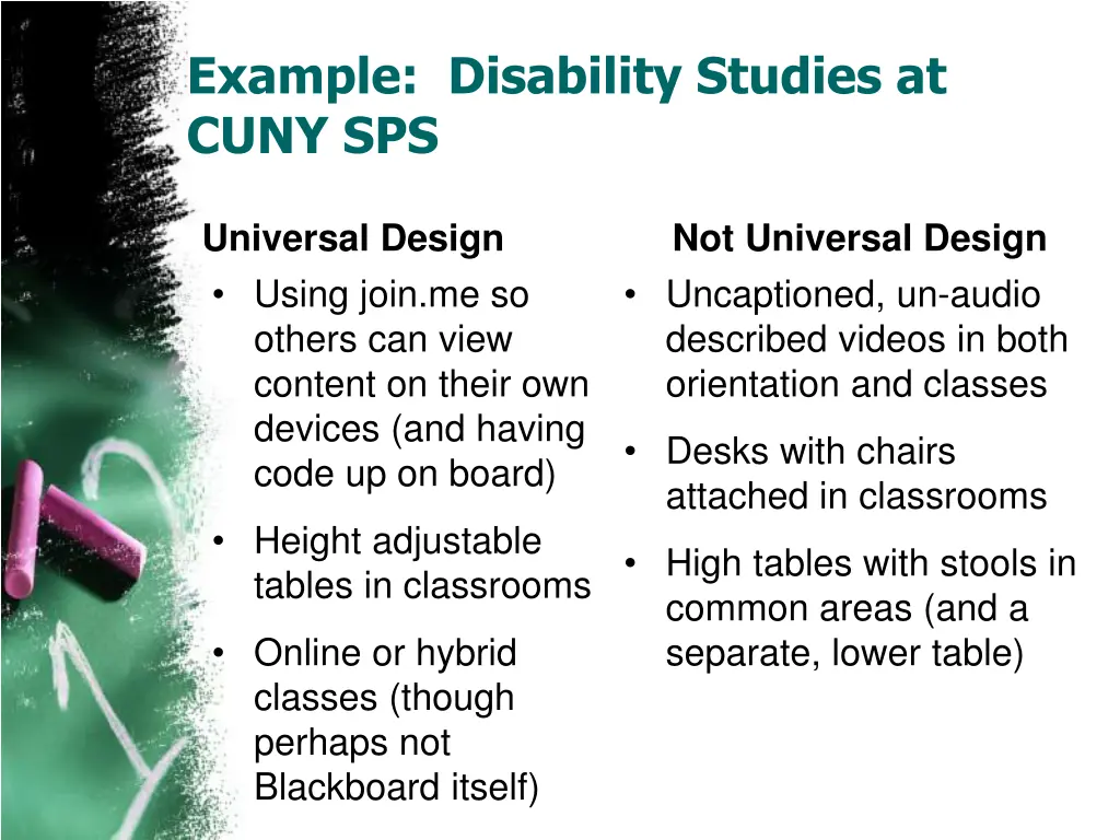 example disability studies at cuny sps