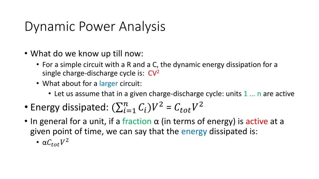 dynamic power analysis