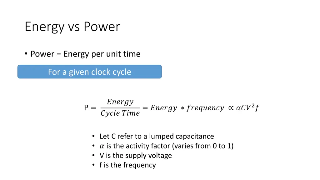 energy vs power