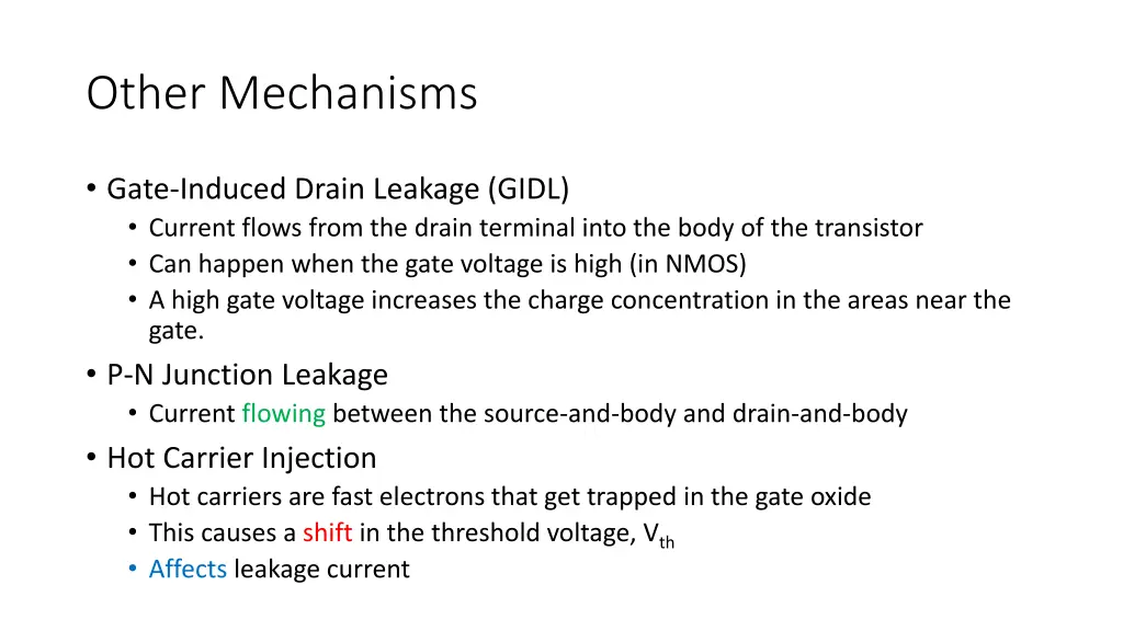 other mechanisms