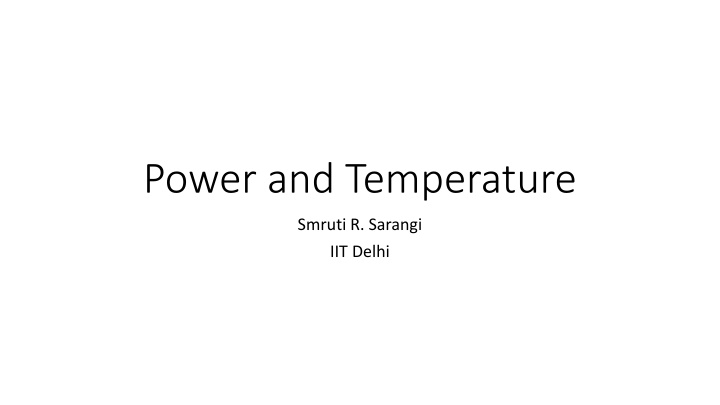 power and temperature