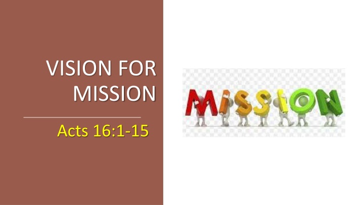 vision for mission