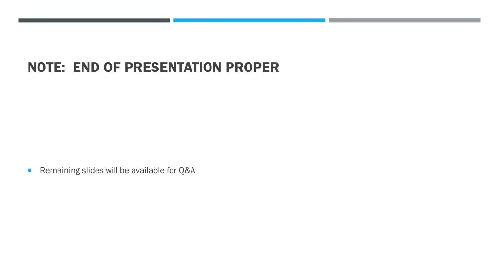 note end of presentation proper