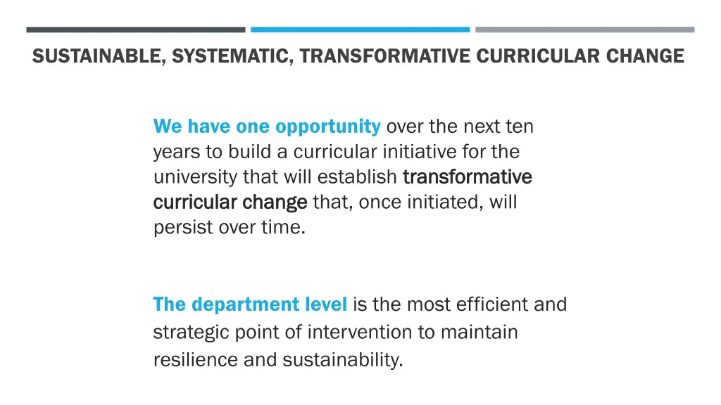 sustainable systematic transformative curricular