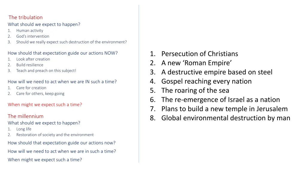 the tribulation what should we expect to happen 8