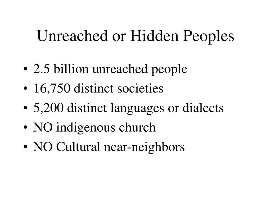 unreached or hidden peoples