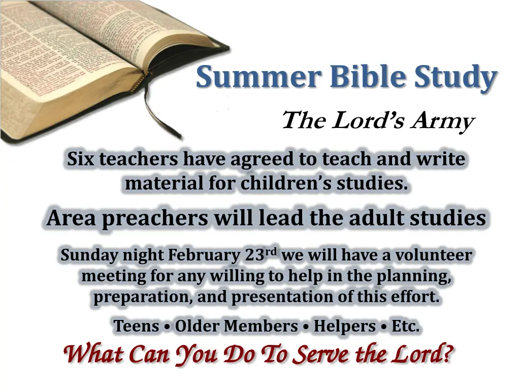 summer bible study 1